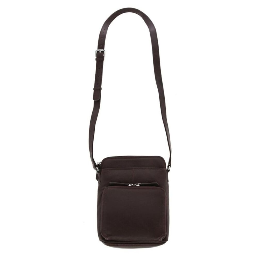 CTM Women's Leather Small Crossbody Organizer